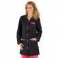 NOIR/WAX - Blouse professionnelle de travail blanche à manches transformables femme foyer menage école entretien