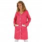 FUCHSIA/BLANC - Blouse professionnelle de travail blanche à manches transformables femme - PROMO entretien internat menage écol