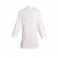 BLANC - Blouse professionnelle de travail blanche à manches transformables 100% coton femme auxiliaire de vie infirmier aide a d