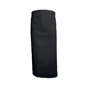 MARINE - Tablier de cuisine professionnel blanc noir 100% coton mixte restauration serveur restaurant cuisine