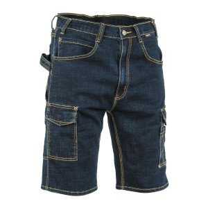 DENIM - Short professionnel de travail homme manutention artisan logistique chantier