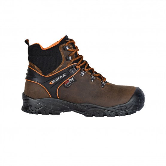 MARRON - Chaussure haute de sécurité S3 professionnelle de travail EN ISO 20345 S3 homme manutention chantier transport artisan