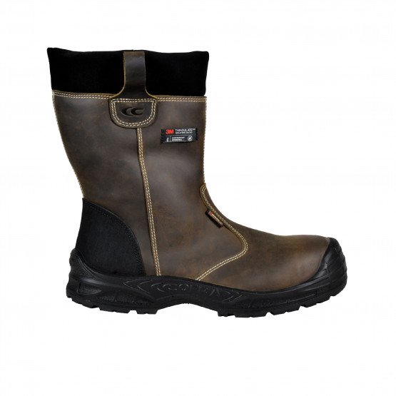 MARRON - Botte de sécurité professionnelle de travail EN ISO 20345 S3 homme manutention artisan transport chantier