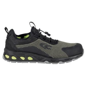 GRIS/JAUNE FLUO - Chaussure de sécurité S1P professionnelle de travail ISO EN 20345 S1P mixte transport manutention école logist