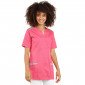 FUCHSIA/ZINC - Tunique professionnelle de travail à manches courtes femme - PROMO auxiliaire de vie médical aide a domicile infi