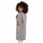 CHAMBRAY/SOURIS - Blouse professionnelle de travail blanche à manches courtes femme - PROMO aide a domicile médical auxiliaire d