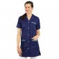 MARINE/AFRIKA - Blouse professionnelle de travail blanche à manches transformables femme foyer menage école entretien