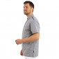 CHAMBRAY/NOIR - Blouse professionnelle de travail à manches courtes homme aide a domicile médical auxiliaire de vie infirmier