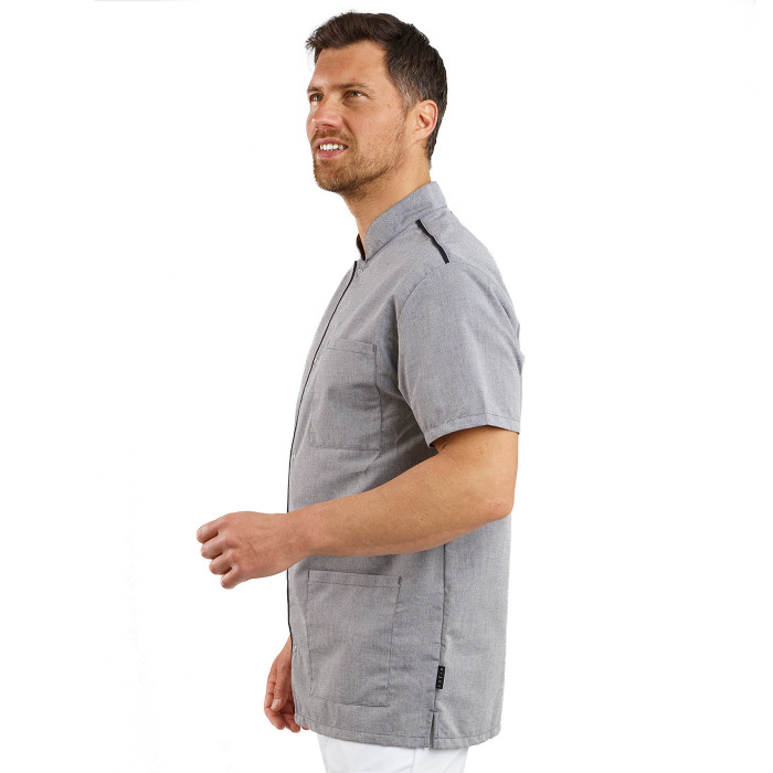 Tee-shirt professionnel de travail à manches courtes homme aide a domicile  infirmier auxiliaire de vie médical, VT282