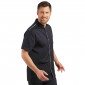 NOIR/ZINC - Blouse professionnelle de travail à manches courtes homme aide a domicile médical auxiliaire de vie infirmier