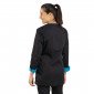 NOIR/ATOLL - Veste de cuisine manches longues professionnelle de travail à manches longues femme hôtel serveur restauration rest