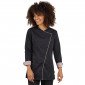 NOIR/ZINC - Veste de cuisine manches longues professionnelle de travail à manches longues femme hôtel serveur restauration resta