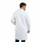 BLANC/ARDOISE - Blouse professionnelle de travail blanche à manches transformables homme chantier menage artisan entretien
