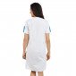 BLANC/ATOLL - Blouse professionnelle de travail blanche à manches transformables femme - PROMO entretien internat menage école