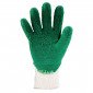 VERT - Gant de manutention professionnel de travail tricot coton revêtu de latex naturel sur paume et doigts EN 420 Conforme aux