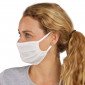 BLANC - Masque tissu lavable professionnel de travail Jersey 57% coton / 38% polyester / 5% élasthanne UNS1 Catégorie 1 - Masque