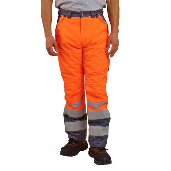 ORANGE - Pantalon haute visibilité professionnel de travail homme manutention artisan logistique chantier