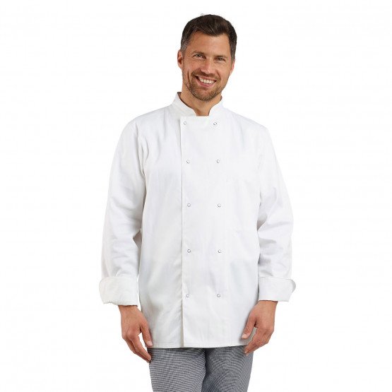 Veste De Cuisine Professionnelle Unisexe - Manches Longues, Boutonnage Croisé - Tissu Respirant - Pour Restaurant, Hôtel, Pâtisserie