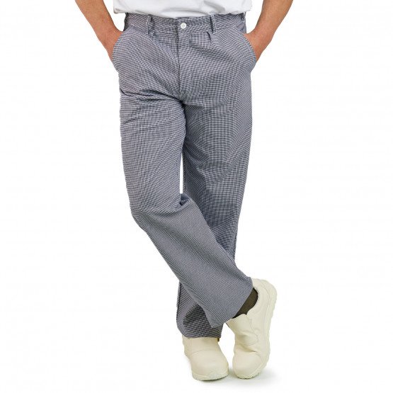 PIED DE POULE - Pantalon de cuisine professionnel de travail 100% coton mixte restaurant cuisine serveur restauration