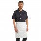 BLANC - Tablier de cuisine sans bavette professionnel blanche 100% coton mixte restaurant cuisine hôtel serveur