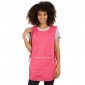 FUCHSIA - Chasuble tablier blouse professionnel blanche femme entretien auxiliaire de vie menage aide a domicile