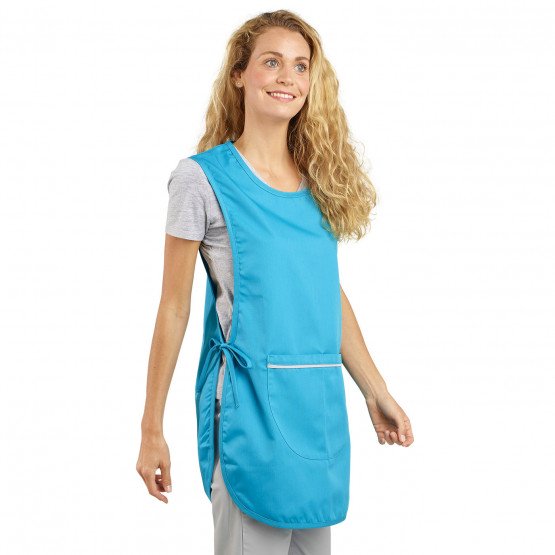 ATOLL - Chasuble tablier blouse professionnel blanche femme entretien aide a domicile menage auxiliaire de vie