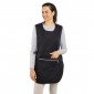 NOIR - Chasuble tablier blouse professionnel blanche femme aide a domicile entretien auxiliaire de vie menage