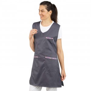 NOIR/WAX - Chasuble tablier blouse professionnel femme menage auxiliaire de vie entretien aide a domicile