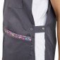 ARDOISE/FLEURS - Chasuble tablier blouse professionnel femme menage aide a domicile entretien auxiliaire de vie