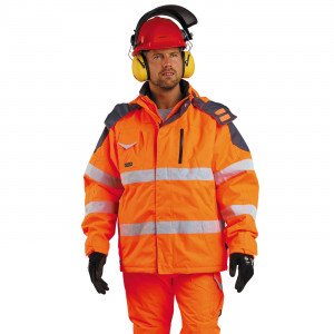 ORANGE - Veste haute visibilité professionnelle de travail homme logistique artisan manutention chantier