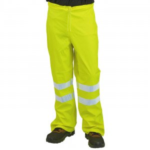 JAUNE - Pantalon haute visibilité professionnel de travail homme manutention chantier logistique artisan