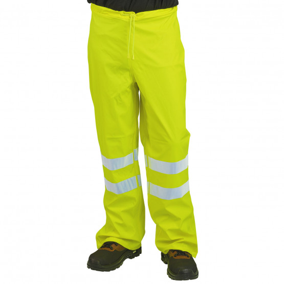 JAUNE - Pantalon haute visibilité professionnel de travail homme logistique chantier manutention artisan