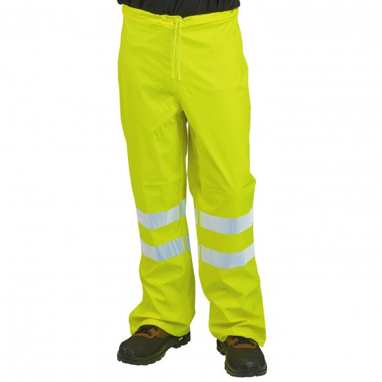 JAUNE - Pantalon haute visibilité professionnel de travail homme transport chantier logistique artisan