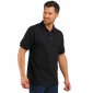 NOIR - Polo professionnel de travail 100% coton homme infirmier auxiliaire de vie médical aide a domicile