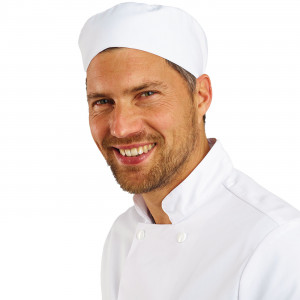 BLANC - Calot professionnel de travail restauration serveur restaurant cuisine