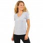 GRIS - Tee-shirt professionnel de travail à manches courtes femme auxiliaire de vie infirmier aide a domicile médical