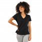 NOIR - Tee-shirt professionnel de travail à manches courtes femme auxiliaire de vie infirmier aide a domicile médical