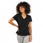 NOIR - Tee-shirt professionnel de travail à manches courtes femme aide a domicile infirmier auxiliaire de vie médical