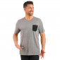 GRIS/NOIR - Tee-shirt professionnel de travail à manches courtes homme - PROMO auxiliaire de vie infirmier aide a domicile médic