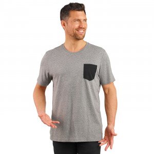 GRIS/NOIR - Tee-shirt professionnel de travail à manches courtes homme - PROMO médical auxiliaire de vie infirmier aide a domici