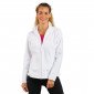 BLANC - Veste polaire professionnelle de travail à manches longues femme infirmier aide a domicile médical auxiliaire de vie