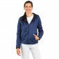 MARINE - Veste à capuche zippée chinée professionnelle de travail à manches longues femme auxiliaire de vie infirmier aide a dom