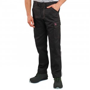 NOIR - Pantalon de travail professionnel homme manutention chantier transport artisan