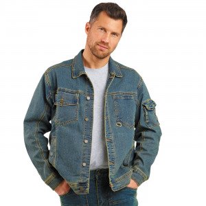 DENIM - Veste de travail professionnelle à manches longues homme artisan logistique chantier manutention