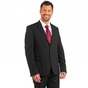 NOIR - Veste de service professionnelle de travail homme restaurant cuisine restauration serveur