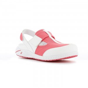 FUCHSIA - Sabot professionnel de travail blanc EN ISO 20347 femme aide a domicile médical auxiliaire de vie infirmier