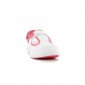 BLANC/FUCHSIA - Sabot professionnel de travail blanc en cuir ISO EN 20347 femme auxiliaire de vie infirmier aide a domicile médi