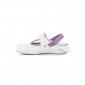 BLANC/LILAS - Sabot professionnel de travail blanc en cuir EN ISO 20347 femme auxiliaire de vie médical aide a domicile infirmie