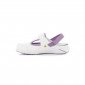 BLANC/LILAS - Sabot professionnel de travail blanc en cuir ISO EN 20347 femme auxiliaire de vie infirmier aide a domicile médica