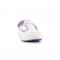 BLANC/LILAS - Sabot professionnel de travail blanc en cuir ISO EN 20347 femme auxiliaire de vie infirmier aide a domicile médica